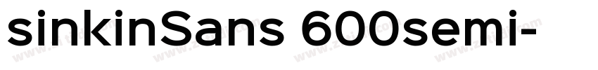 sinkinSans 600semi字体转换